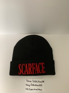 【新品】 Supreme　シュプリーム　SCARFACE BLACK Logo Beanie ビニ ブラック　黒　帽子　F 希少