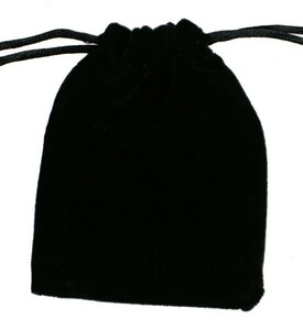 5枚1セット フロッキー アクセサリー ジュエリー ネックレス 巾着袋 プレゼント 入れ物 持ち運び可能 ブラック クリックポスト