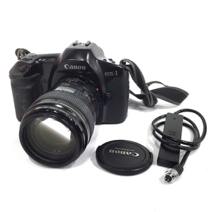 1円 Canon EOS-1 EF 100mm 1:2 一眼レフフィルムカメラ レンズ オートフォーカス 通電確認済み