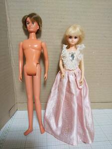 ジェニーちゃんとボーイフレンド？、着せ替え人形、男女、80年代、ダッコちゃんマークの服、昭和レトロ