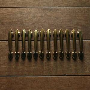 デッドストック 真鍮鋳物 取っ手 92mm 12個 / ドアハンドルヴィンテージ古道具扉金具金物