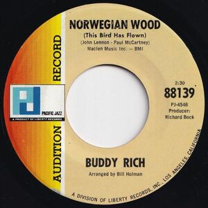 Buddy Rich Norwegian Wood / Monitor Theme Pacific Jazz US 88139 203641 JAZZ ジャズ レコード 7インチ 45