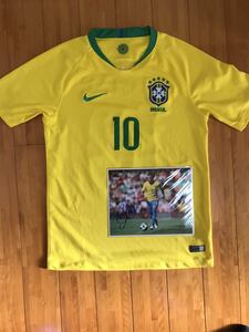 激レア！ネイマール　直筆サイン入り写真＆2018年W杯モデルブラジル代表ユニフォーム セット