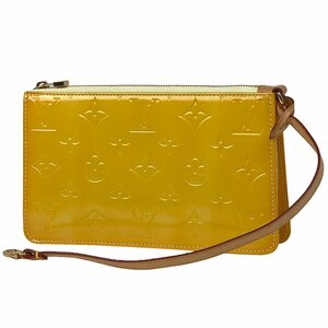 ルイ・ヴィトン Louis Vuitton レキシントン ハンドバッグ アクセサリーポーチ モノグラムヴェルニ ライムイエロー M91058 レディース 中古