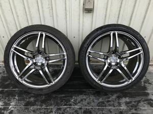 YOKOHAMA AVS WHEEL MODEL 5 モデル5 モデ5 10J +45 2本 114.3 5H 18インチ メッキ 当時物　センターキャップ有り ホイール 