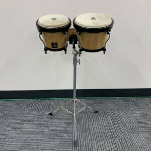 【O-0】 Lp Aspire ボンゴ 打楽器 スタンド付き パーカッション percussion 1653-112