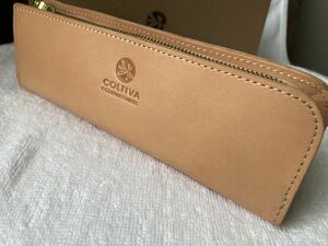 ◆ コルティヴァ　【COLTIVA】 レザーペンケース　ベージュ　（CLV-501）　◆