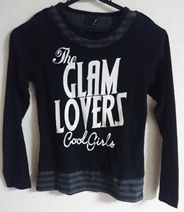 150㎝ Glam Lovers 長袖 カットソー 重ね着風 黒