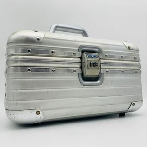 【廃盤】青ロゴ RIMOWA リモワ TOPAS トパーズ BEAUTY CASE ビューティーケース 17L アルミニウム シルバー 銀色 アタッシュケース バッグ