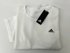 新品■adidas アディダス レディース 半袖シャツ Tシャツ OT ワッフル ホワイト GQ0612 167-173cm