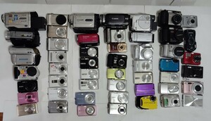 デジタルビデオ　デジタルカメラ51台大量まとめSONY　Panasonic CASIO Canon Nikon FUJIFILM JVC OLYMPUS PENTAX RICOH Kyocera ジャンク