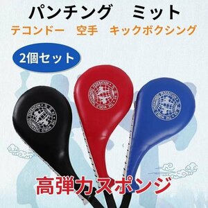 パンチングミット トレーニング テコンドーダブルキックパッド テコンドー 空手 キックボクシング トレーニング エクササイズ ブルー