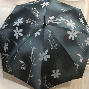 新品☆日傘 百貨店商材 日本製 ネイビー 花柄 和柄