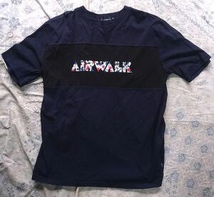 AIRWALK 半袖Ｔシャツ ＸＬサイズ 濃紺系 ロゴ柄 ＬＬ air walk エアウォーク used