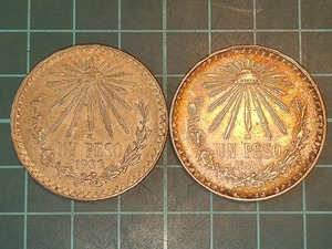 【一円スタート】メキシコ 1ペソ銀貨 おまとめ　1932年　1944年