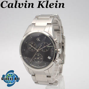 え05143/Calvin Klein カルバンクライン/クオーツ/メンズ腕時計/クロノグラフ/スモセコ/文字盤 ブラック/K22371