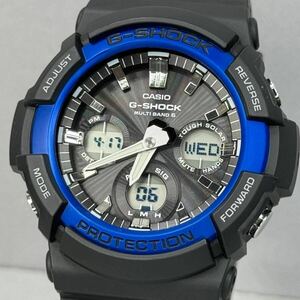 未使用同様 極美品 G-SHOCK GAW-100B-1A2JF タフソーラー 電波受信 電波ソーラー マルチバンド6 アナログ/デジタル アナデジ ブラック