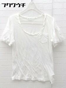 ◇ sacai luck サカイラック 切替 半袖 Tシャツ カットソー サイズ1 オフホワイト レディース