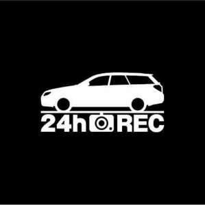 【ドラレコ】スバル レガシィツーリングワゴン【BP系】後期型 24時間 録画中 ステッカー