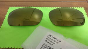 処分価格！!★OAKLEY RACING JACKET JAWBONE レーシングジャケット用 カスタム偏光 レンズ BRONZE GOLD Color Polarized 新品 