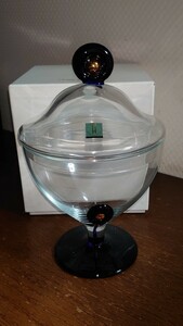 HOYA　クリスタルガラス　キャンディポット/ボンボニエール　未使用　綺麗な硝子ポット