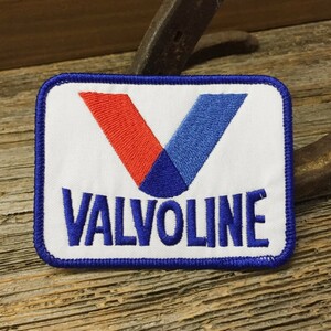 VALVOLINE ロゴ 刺繍 ワッペン ◆ パッチ バルボリン モーターオイル 石油 燃料 CAWP059