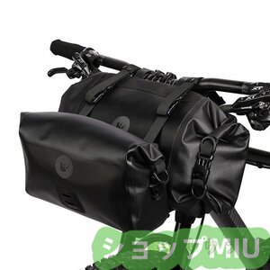 自転車2in1フロントバッグ8L+4L 反射ステ 防水 最新作人気推薦☆ 独立使用可 2WAY仕様