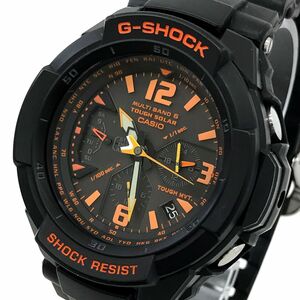 美品 CASIO カシオ G-SHOCK ジーショック スカイコックピット 腕時計 電波ソーラー タフソーラー マルチバンド6 GW-3000B-1A 箱付 動作OK