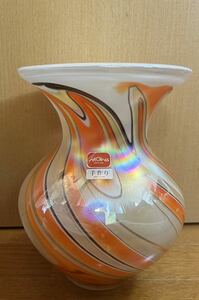 昭和レトロ artglass 花瓶 中古長期保管品