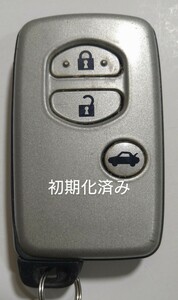 初期化済トヨタ純正スマートキー3ボタン　マークX クラウンマジェスタ等 基盤番271451−0310 新品電池サービス⑱