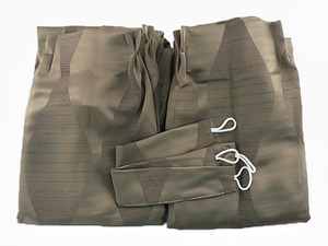 ドレープカーテン ジャガード 2級遮光 防炎 カーフ 2枚 幅100x90cm ウェーブ柄 ブラウン系
