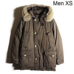 x2451h6▼WOOLRICH ウールリッチ▼ARCTIC PARKA アークティックパーカー ダウンジャケット コヨーテファー カーキ迷彩 XS カナダ製 秋冬 rb