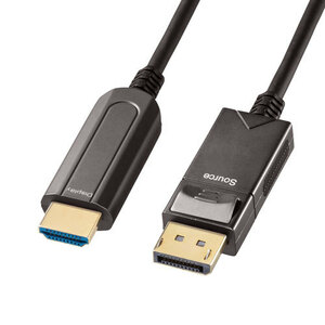 サンワサプライ DisplayPort-HDMI変換光ファイバーケーブル　20m KC-DPHDFB200