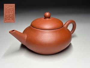 【瑞】中国宜興　紫砂壺　煎茶道具　時代　唐物　朱泥急須