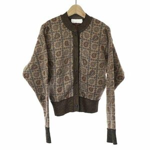 mame kurogouchi マメ クロゴウチ 21AW Paisley Jacquard Knitted Cardigan ペイズリーカーディガン ブラウン サイズ:1 IT5BXGA93YWS