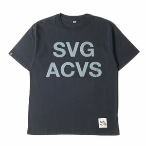 美品 NEIGHBORHOOD ネイバーフッド Tシャツ サイズ:XL SVG ブランドロゴ 半袖 クルーネック チャコール トップス ストリート カジュアル