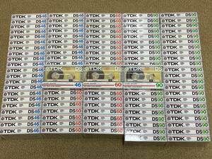 新品未使用品　TDKカセットテープ まとめて　110本　(DS46.34本、DS60.31本、DS90.45本) 未開封品　ノーマルポジションカセットテープ