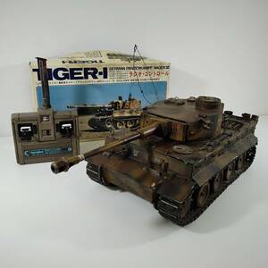 【ジャンク品】キャタピラーモデル タイガーⅠ型戦車 1/12 TIGER-Ⅰ 金属製戦車 40エンジン 当時物 CAATAPILA tank　　　#0555/1