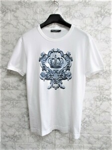 ☆DOLCE&GABBANA ドルチェアンドガッバーナ ドルガバ プリント ロゴ Tシャツ 半袖 /メンズ/44☆新作モデル