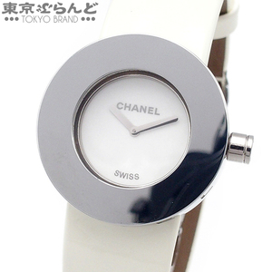 101724733 1円 シャネル CHANEL ラロンド H0586 ホワイト ステンレススチール エナメル 腕時計 レディース 電池式