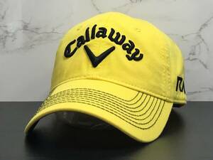 【未使用品】73D 訳あり★Callaway Golf キャロウェイ ゴルフ キャップ 帽子 希少でお洒落なイエローにRAZRのシリーズロゴ《FREEサイズ》