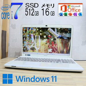 ★中古PC 最上級4コアi7！新品SSD512GB メモリ16GB★VPCCB29FJ Core i7-2670QM Webカメラ Win11 MS Office2019 Home&Business★P70839