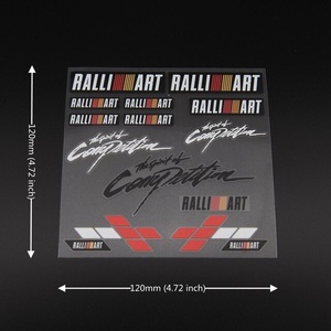 送料無料　RALLI ART ステッカー 横12cm×縦12cm ① ラリーアート　三菱