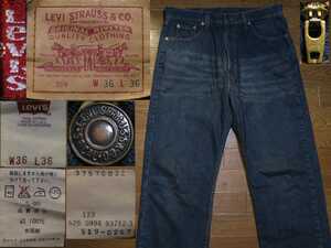 W36(約88cm)★MADE IN USA(米国製)【Levisリーバイス】ビンテージ1990年代519【色落ちUSED加工(USED LOOK)】アメリカ製【ジッパーフライ】