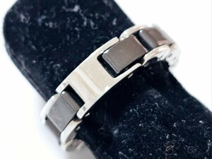 西友 宝石時計のシオジリ購入品☆ゲルマニウム指輪 セラミック BLACK サイズ17号