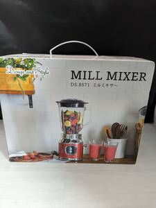 未使用品 デザイン&スタイル ミルミキサー レッド Design and Style MILL MIXER DS.8571 ミキサー 家電