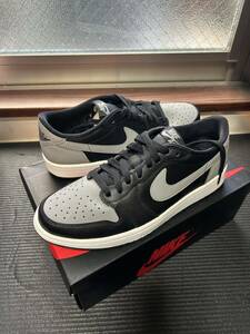 1円スタート 新品未使用 NIKE JORDAN 1 RETRO LOW OG　GLAY US8 26cm dunk sb AF1 jordan fragment atmos