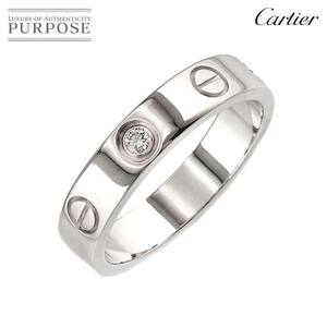 カルティエ Cartier ミニラブ #49 リング ダイヤ 1P K18 WG ホワイトゴールド 750 指輪 Mini Love Ring 90224264