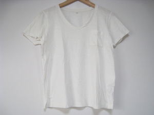 無印良品 株式会社良品計画 トップス Tシャツ カットソー 半袖 Vネック 白 ホワイト Mサイズ
