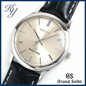 1円～ 3ヶ月保証付き 磨き済み 美品 本物 人気 Grand Seiko グランドセイコー 9581-7020 シルバー 革ベルト メンズ 時計